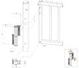 LOCINOX - Ferme portillon 2/1 charnière noir 9005 largeur 1,1m 75kg maximal - LOCINOX - P00008665-9005 - vignette