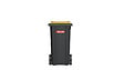 SULO - Bac poubelle à roulettes - Gris anthracite et jaune - 240L - vignette