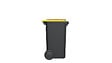 SULO - Bac poubelle à roulettes - Gris anthracite et jaune - 240L - vignette