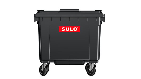 SULO - Bac poubelle roulant 660 L - Polyéthylène - Gris - SULO - large