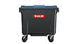 SULO - Bac poubelle roulant SULO de 660 litres cuve grise couvercle bleu - vignette