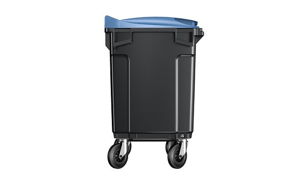 SULO - Bac poubelle roulant SULO de 660 litres cuve grise couvercle bleu - large