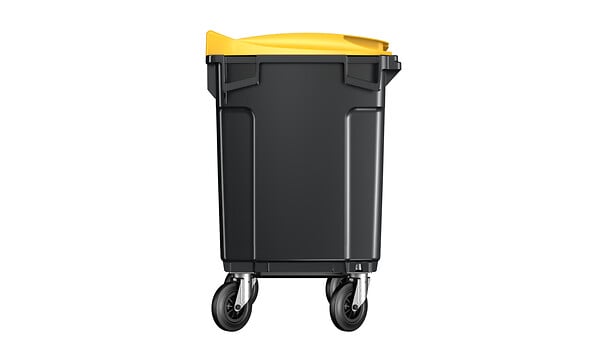 SULO - Bac poubelle roulant Citybac 660L - Grise et jaune - large