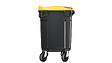 SULO - Bac poubelle roulant Citybac 660L - Grise et jaune - vignette