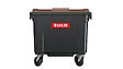 SULO - Bac poubelle roulant SULO de 660 litres cuve grise couvercle marron - vignette