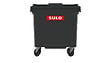 SULO - Bac poubelle roulant SULO de 770 litres cuve grise couvercle gris - vignette