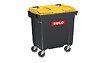 SULO - Bac poubelle roulant SULO de 770 litres cuve grise couvercle jaune - vignette