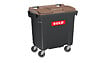SULO - Bac poubelle roulant SULO de 770 litres cuve grise couvercle marron - vignette