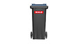 SULO - Bac poubelle roulant 120L - gris - bleu - vignette
