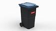 SULO - Bac poubelle roulant polyéthylène Citybac gris bleu 240 L - vignette
