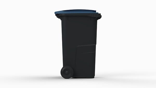 SULO - Bac poubelle roulant polyéthylène Citybac gris bleu 240 L - large