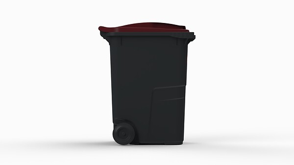 SULO - Poubelle roulante 360 L - polyéthylène haute densité - grise - large