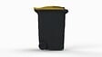 SULO - Bac poubelle roulant 360 L - PEHD - Couvercle jaune - vignette