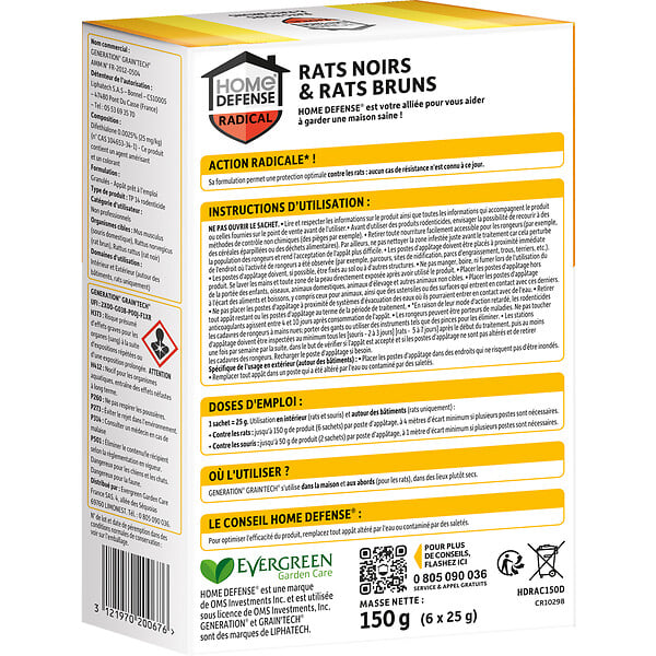 HOME DEF - Appât céréale anti-rats - HOME DEF - 150g - large