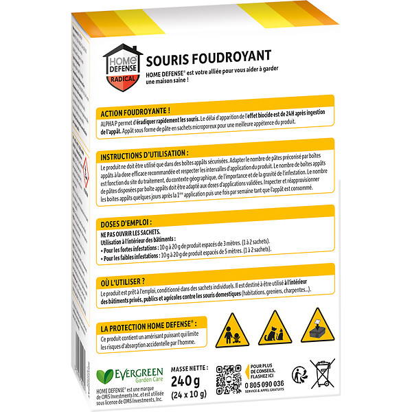 HOME DEF - Souris foudroyant pates 240g - large