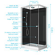 AURLANE - cabine de douche SHADOW CORNER RECTANGLE - 110x80x230cm - vignette