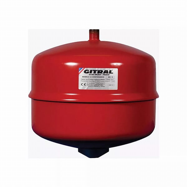 GITRAL - Vase d'expansion à membrane nu suspendu GITRAL MB18 - 18 litres 3.9 Bars - Raccord 3/4' - 130G001800 - large