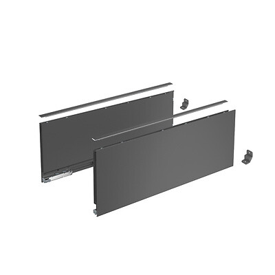 HETTICH - Profilé latéral de tiroir AvanTech YOU, hauteur 187 mm x NL 550 mm, Anthracite, gauche et droite - HETTICH - 9353445 - large