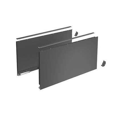HETTICH - Profilé latéral de tiroir AvanTech YOU, hauteur 251 mm x NL 400 mm, Anthracite, gauche et droite - HETTICH - 9353449 - large