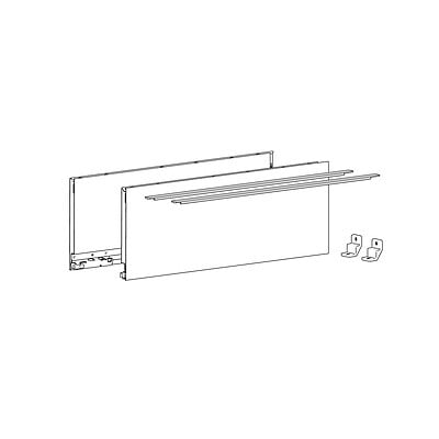 HETTICH - Profilé latéral de tiroir AvanTech YOU, hauteur 187 mm x NL 450 mm, Anthracite, gauche et droite - HETTICH - 9353443 - large