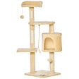 PAWHUT - Arbre à chats multi-équipements griffoirs grattoirs plateformes niche corde jouets 40L x 40l x 114H cm beige - vignette