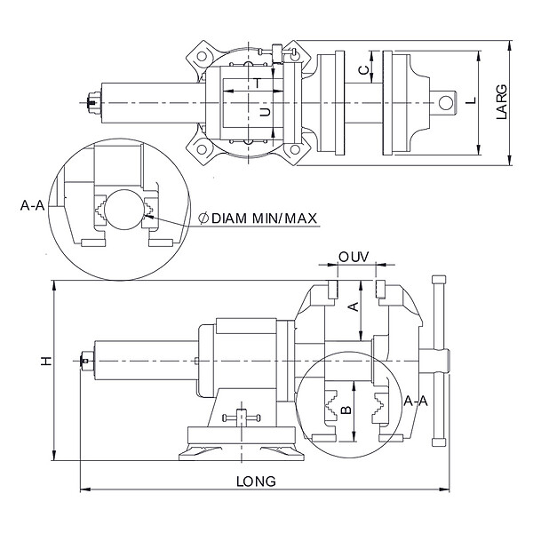 DOLEX - Etau multifonction DOLEX Ouverture 155 mm - EMF150 - large