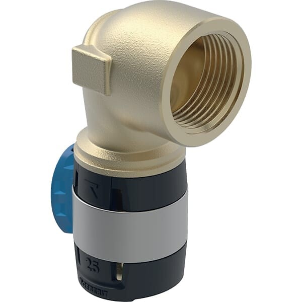 GEBERIT - Coude raccord 90° FlowFit avec filetage femelle - DN. 15 / 20 - Ø 20 mm x Rp. 3/4'' -  - 620.551.00.1 - large