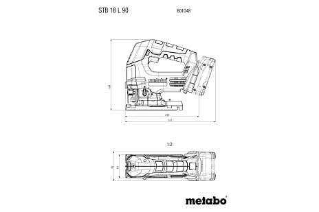 METABO - Scie sauteuse METABO 90mm "D" 18V STB 18 L 90 - Pick+Mix (sans batterie ni chargeur), coffret metaBOX - large