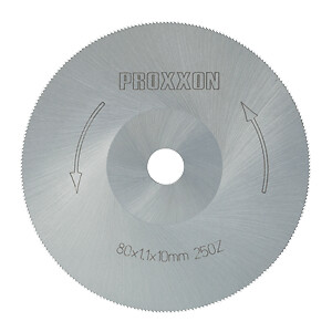 PROXXON - Lame de scie circulaire en acier spécial hautement allié (HSS) Ø 80 mm (trou de 10 mm). Épaisseur 1,1 mm - PROXXOM - 28730 - large