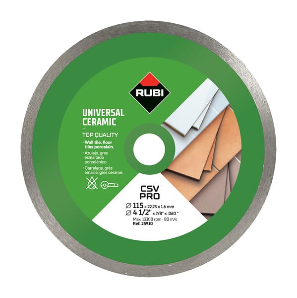 RUBI - Disque diamant générale céramique jante continue CSV 125 Pro - RUBI - 31915 - large