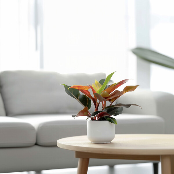 PLANT IN A BOX - Plante verte - Philodendron 'Sun Light' - Hauteur 20-30cm - ⌀12cm - large