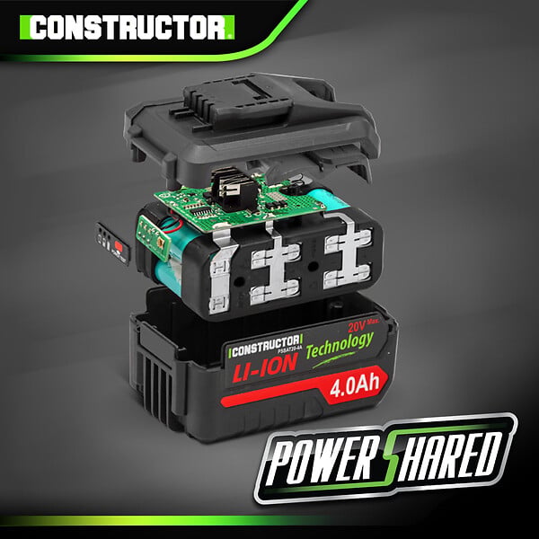 CONSTRUCTOR - Batterie Lithium max 20V - 4Ah - large