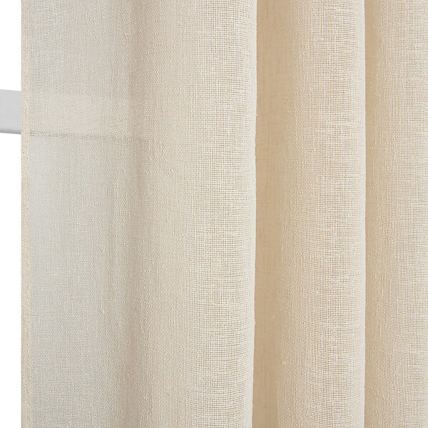 MODE DE VIE - Voilage Louis effet lin - Polyester - Ecru - 130g/m2 - 140x240cm - large