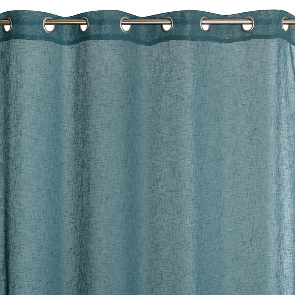 MODE DE VIE - Voilage Louis effet lin - Polyester - Blanc - 130g/m2 - 140x240cm - large