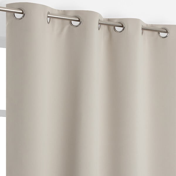 MODE DE VIE - Rideaux occultants Noa - Polyester - Ecru - 190g/m2 - 140x240cm - large
