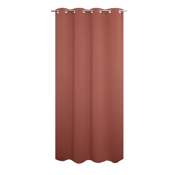 MODE DE VIE - Rideaux occultants Noa - Polyester - Terracotta - 190g/m2 - 140x240cm - large