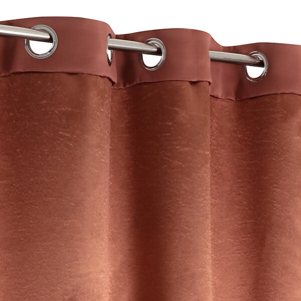MODE DE VIE - Rideaux occultants Noa - Polyester - Terracotta - 190g/m2 - 140x240cm - large