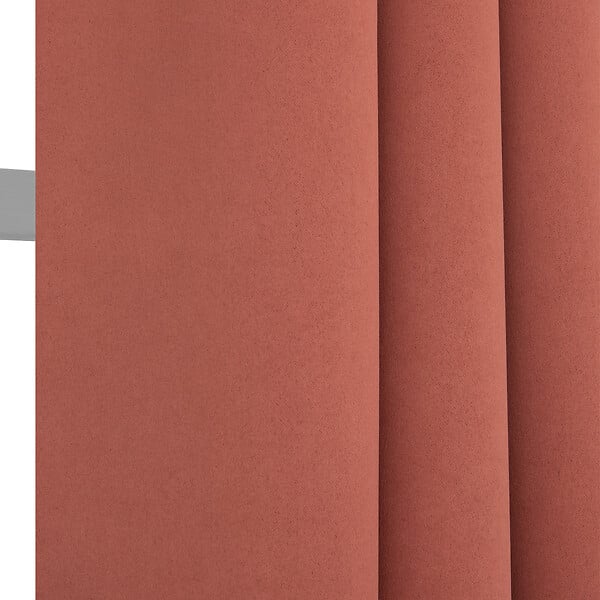 MODE DE VIE - Rideaux occultants Noa - Polyester - Terracotta - 190g/m2 - 140x240cm - large