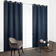 MODE DE VIE - Rideaux occultants Noa - Polyester - Bleu - 190g/m2 - 140x240cm - vignette