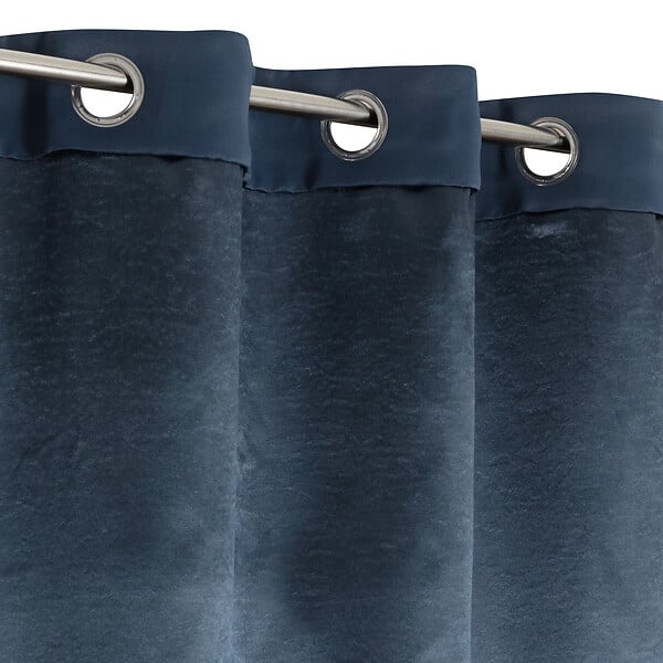 MODE DE VIE - Rideaux occultants Noa - Polyester - Bleu - 190g/m2 - 140x240cm - large
