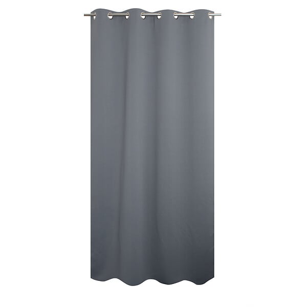 MODE DE VIE - Rideaux occultants Noa - Polyester - Anthracite - 190g/m2 - 140x240cm - large