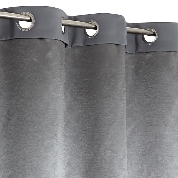 MODE DE VIE - Rideaux occultants Noa - Polyester - Anthracite - 190g/m2 - 140x240cm - large