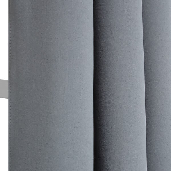 MODE DE VIE - Rideaux occultants Noa - Polyester - Anthracite - 190g/m2 - 140x240cm - large