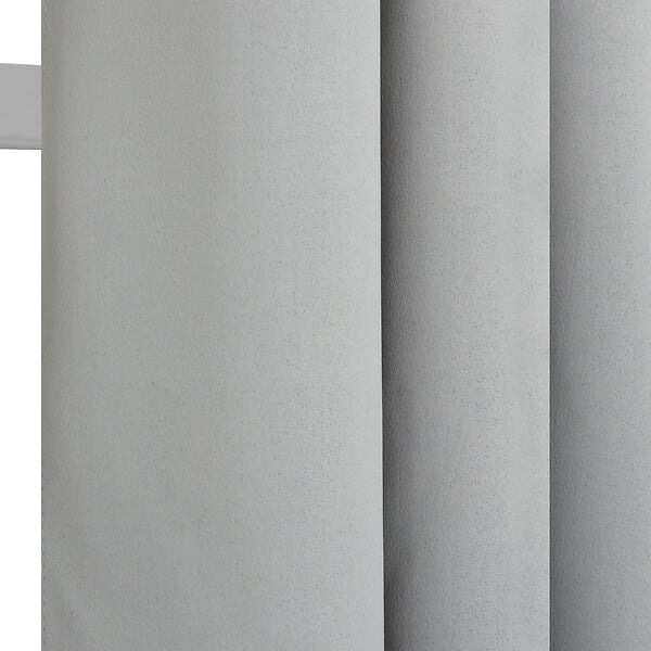 MODE DE VIE - Rideaux occultants Noa - Polyester - Gris clair - 190g/m2 - 140x240cm - large