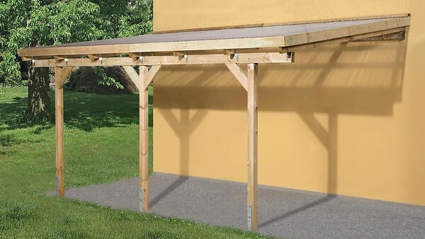 WEKA - Carport en bois Adossé 671 T2 - L.427xP.279cm - large