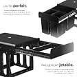 TECTAKE - Poubelle de tri ASHLYN 31 L avec 3 compartiments noir - vignette