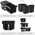 TECTAKE - Poubelle de tri ASHLYN 31 L avec 3 compartiments noir - vignette