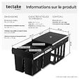 TECTAKE - Poubelle de tri ASHLYN 31 L avec 3 compartiments noir - vignette