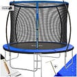 TECTAKE - Trampoline JUMPY avec filet de sécurité noir/bleu - vignette