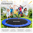 TECTAKE - Trampoline JUMPY avec filet de sécurité noir/bleu - vignette